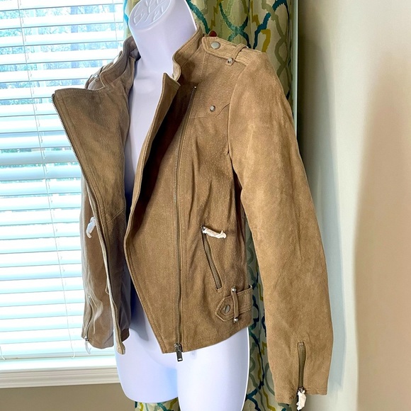 NWT Vero Moda VMCallie Short Suede Jacket Tan M - Picture 1 of 7